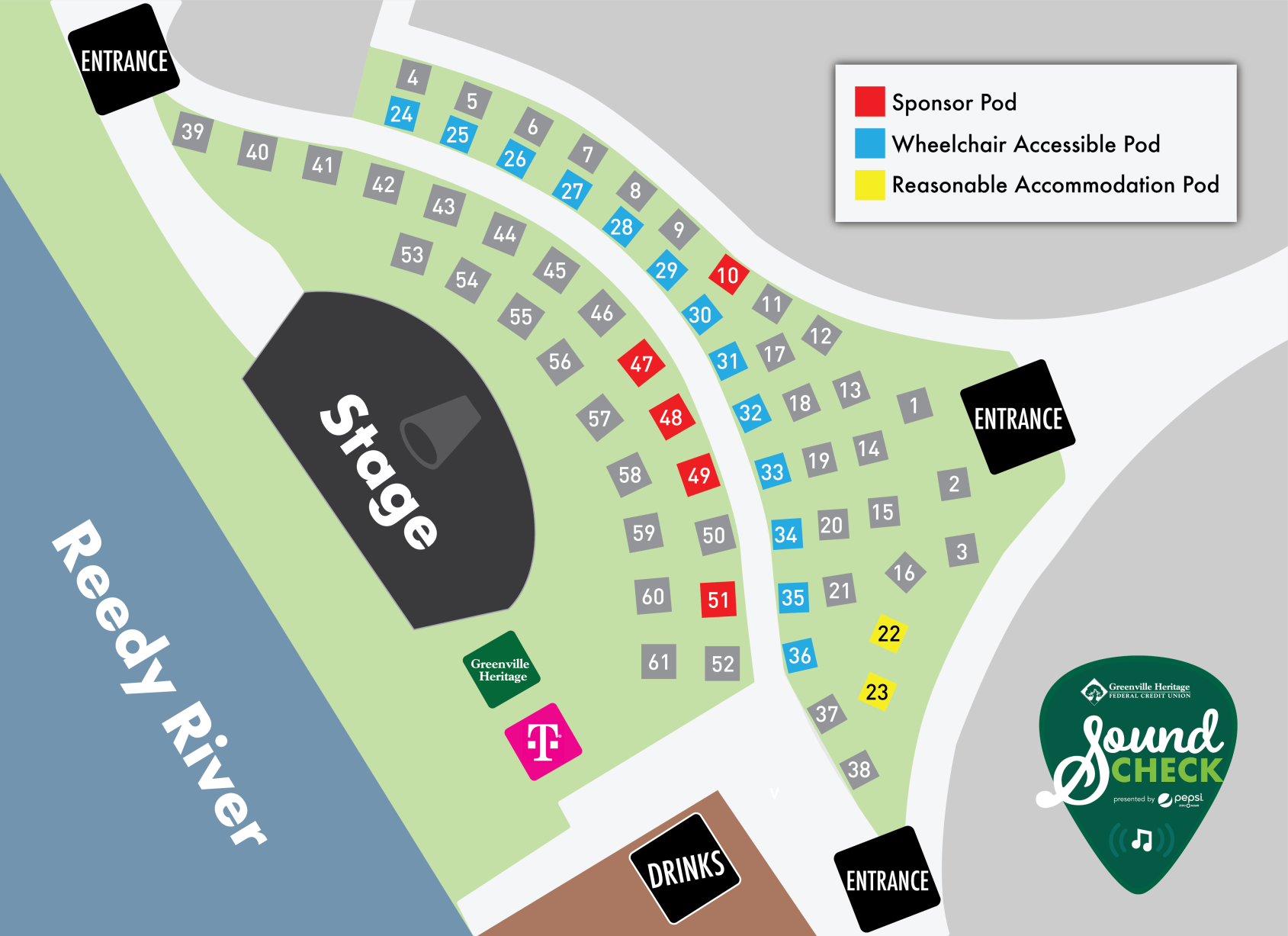 Greenville Sound Check concert seating